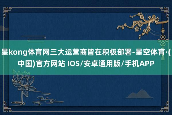 星kong体育网三大运营商皆在积极部署-星空体育·(中国)官方网站 IOS/安卓通用版/手机APP