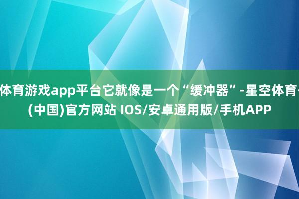 体育游戏app平台它就像是一个“缓冲器”-星空体育·(中国)官方网站 IOS/安卓通用版/手机APP