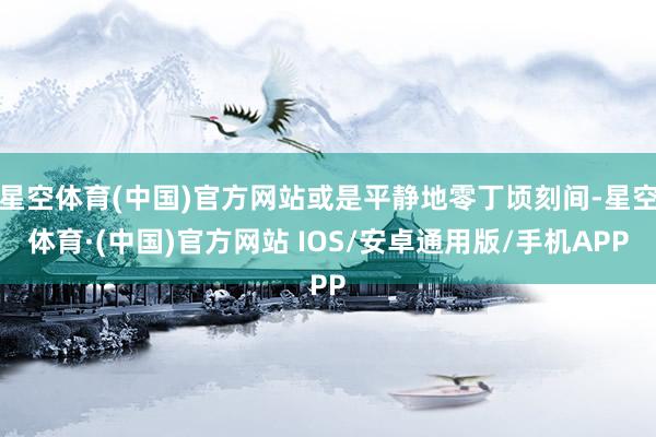 星空体育(中国)官方网站或是平静地零丁顷刻间-星空体育·(中国)官方网站 IOS/安卓通用版/手机APP