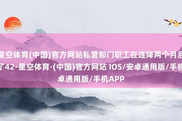 星空体育(中国)官方网站私营部门职工在连降两个月后加多了42-星空体育·(中国)官方网站 IOS/安卓通用版/手机APP